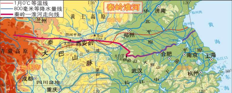 秦岭淮河一线是什么的分界线  秦岭淮河在哪个省