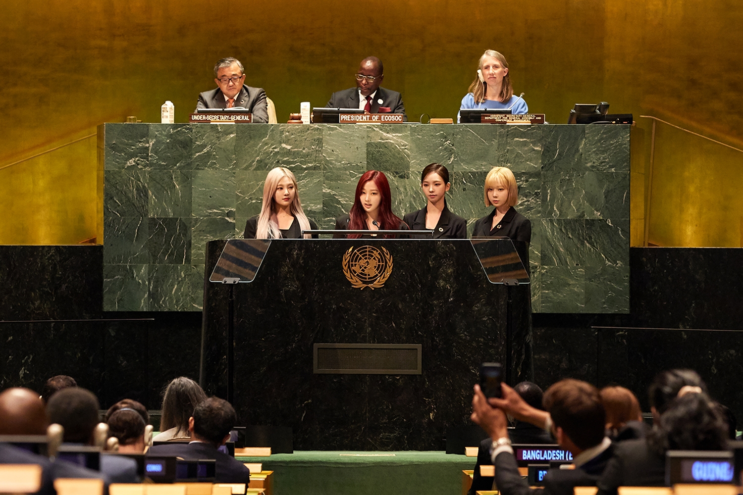“元宇宙女子组合“aespa出席联合国“2022可持续发展高层论坛”
