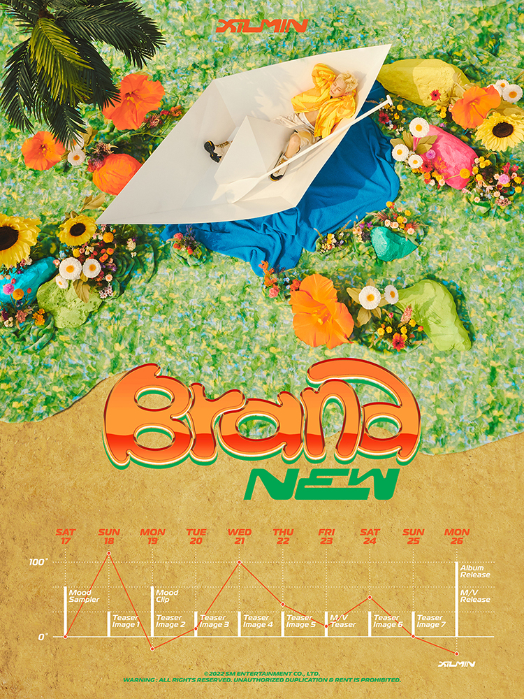 EXO成员XIUMIN首张个人专辑《Brand New》行程海报公开