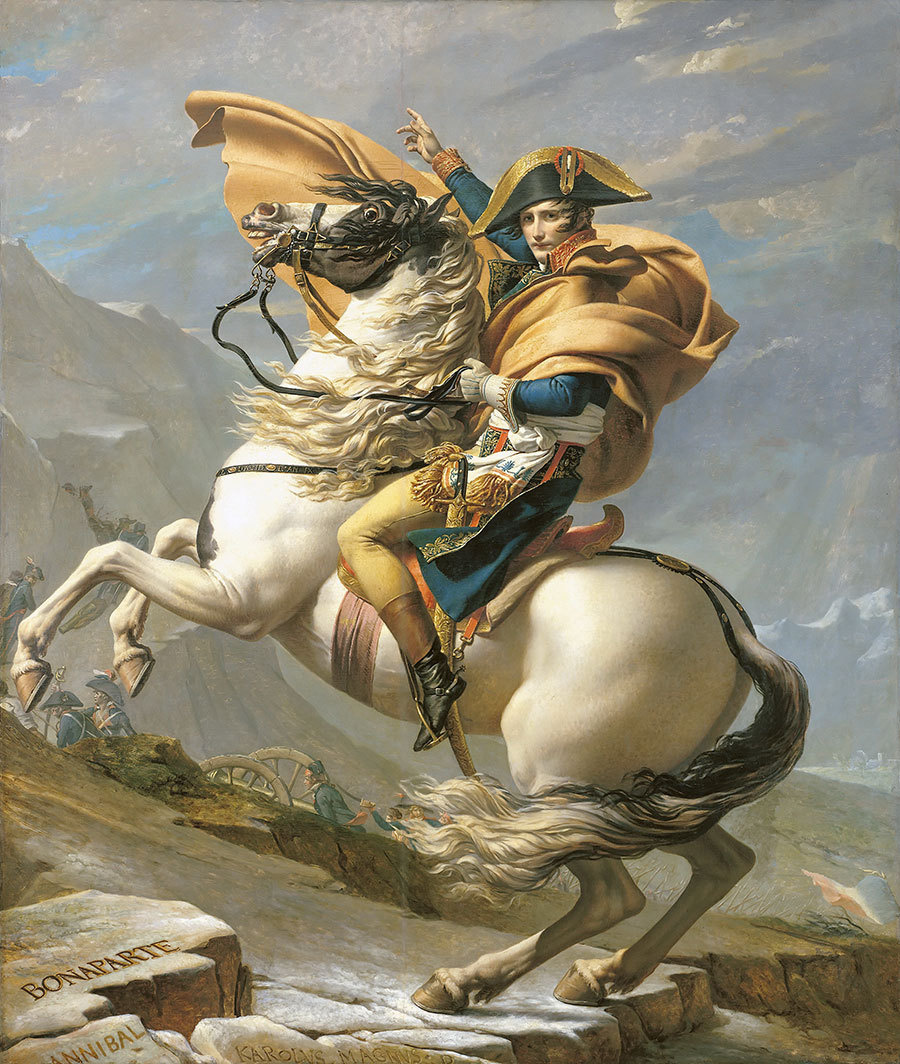 《拿破仑》曝法国版海报 骑战马致敬经典世界名画