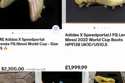eBay上架梅西世界杯决赛上脚同款战靴 均价近1.4万元