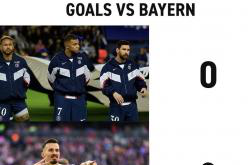3-5不敌拜仁后 奥格斯堡官方晒图调侃巴黎：对拜仁进球0比3