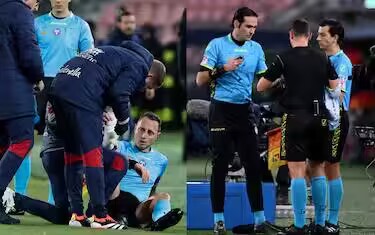 博洛尼亚vs维罗纳比赛主裁判开场3分钟受伤离场，博洛被第被第四官员换下