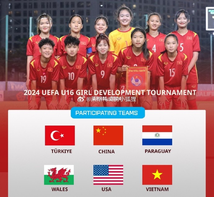 中国女足国少将参加U16女足发展锦标赛对手包括美国、越南等队