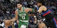 NBA常规赛凯尔特人117-108活塞 塔图姆43分10篮板博扬空砍28分