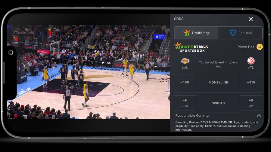 NBA已将实时盘口添加到转播中用户可以一边看球一边买球