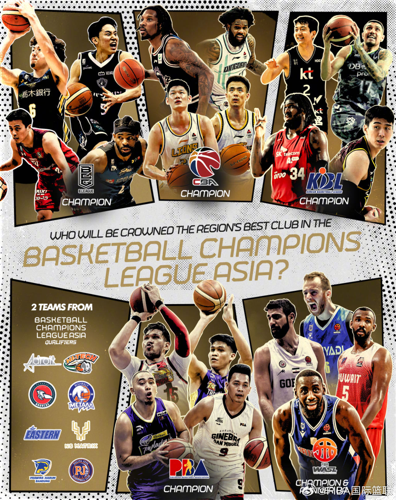 FIBA官方：亚冠联赛今夏开战CBA冠军