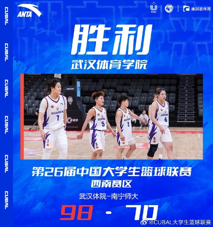 CUBAL女篮杨思雨&卢慧婷27分武汉体院末节发力大胜南宁师大