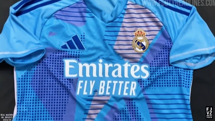 皇马新赛季门将球衣谍照曝光，设计依旧延用阿迪达斯Tiro系列球衣
