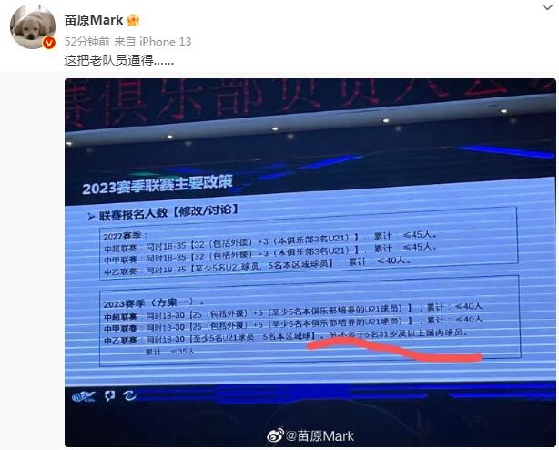 媒体人：违反足球规律，31岁以上限制就业方案遭普遍反对