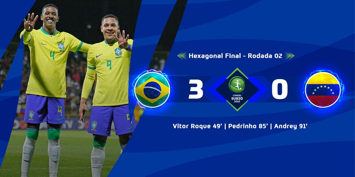 巴西3-0击败委内瑞拉，领跑南美U20锦标赛决赛阶段