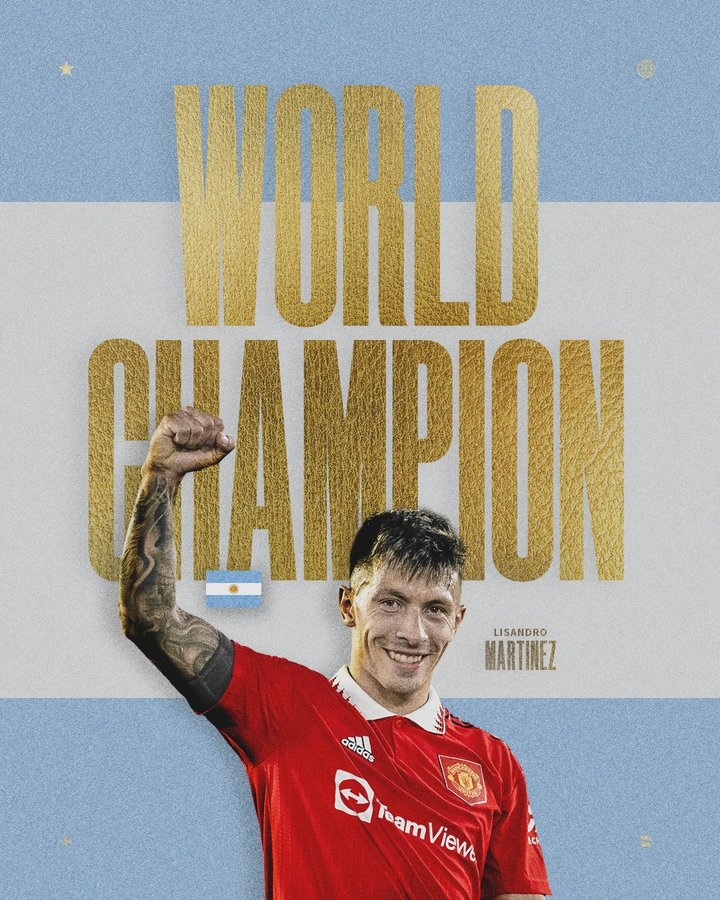 曼联官推祝贺利桑德罗：登上世界之巅！