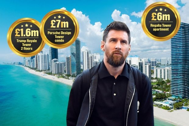 太阳报：梅西在迈阿密坐拥4套房产价值1500万镑，但他仍在找房子