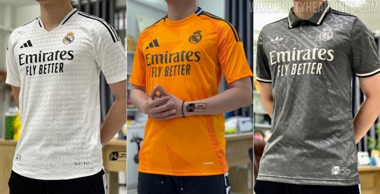 皇马新赛季主客第三球衣谍照：白色、橙色、炭灰色