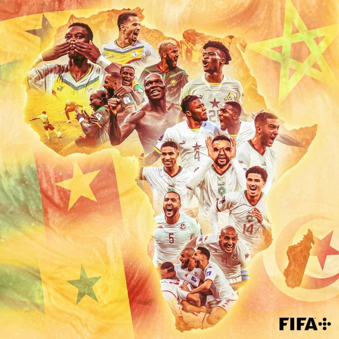 FIFA祝賀非洲球隊所取得的成績：你們書寫了歷史，傳遞了希望