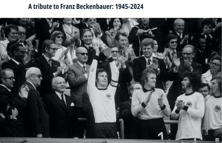 FIFA：向世界足坛传奇弗朗茨贝肯鲍尔致敬19452024