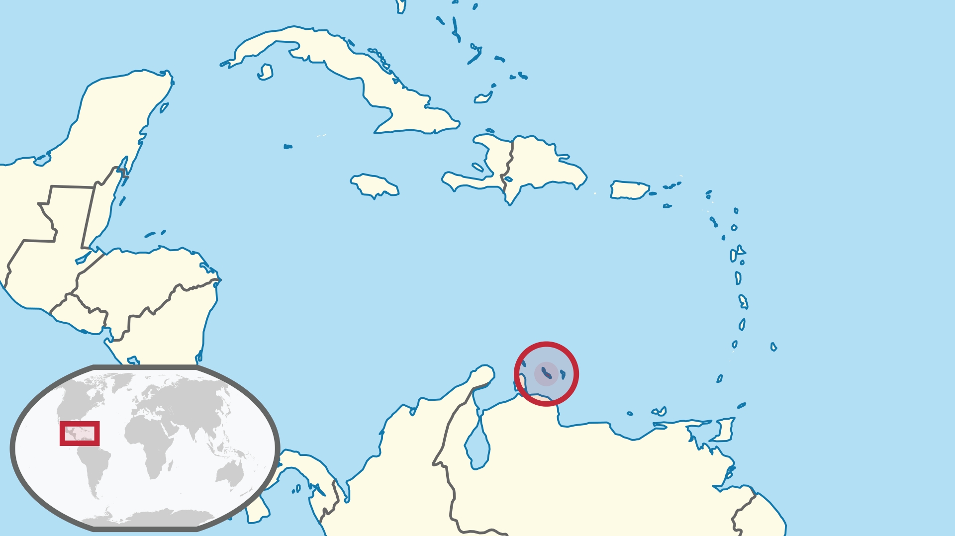 荷属安的列斯群岛地图图片